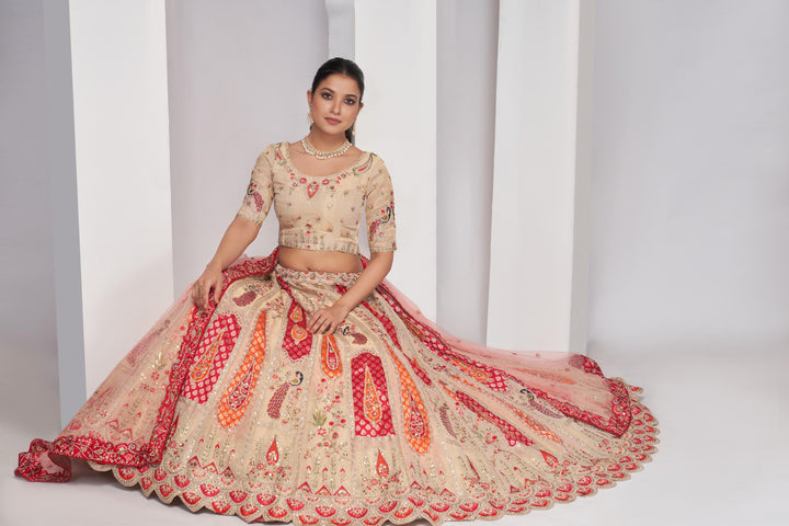 Timeless Peacock Blush Paisley Lehenga