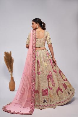 Cream & Rose Grandeur Lehenga