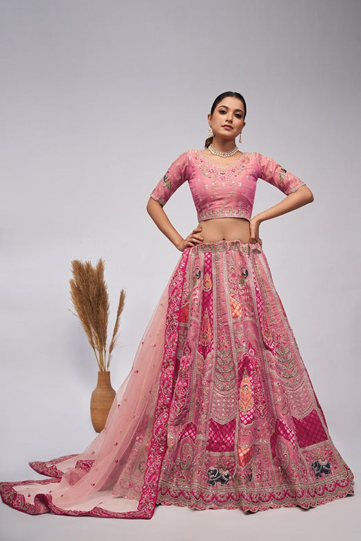 Ornate Rose Lehenga Set