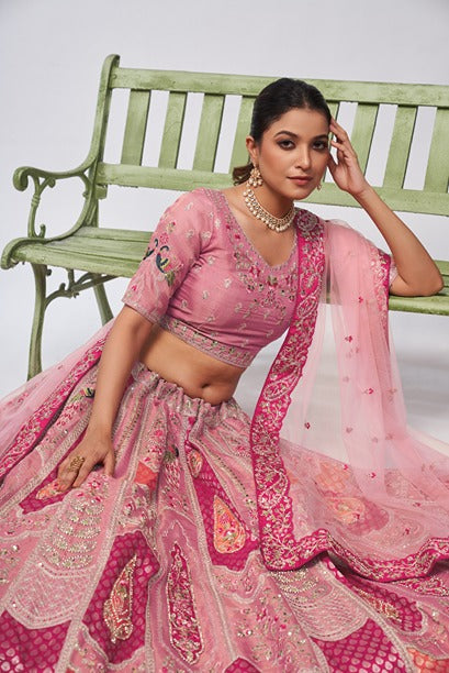 Ornate Rose Lehenga Set