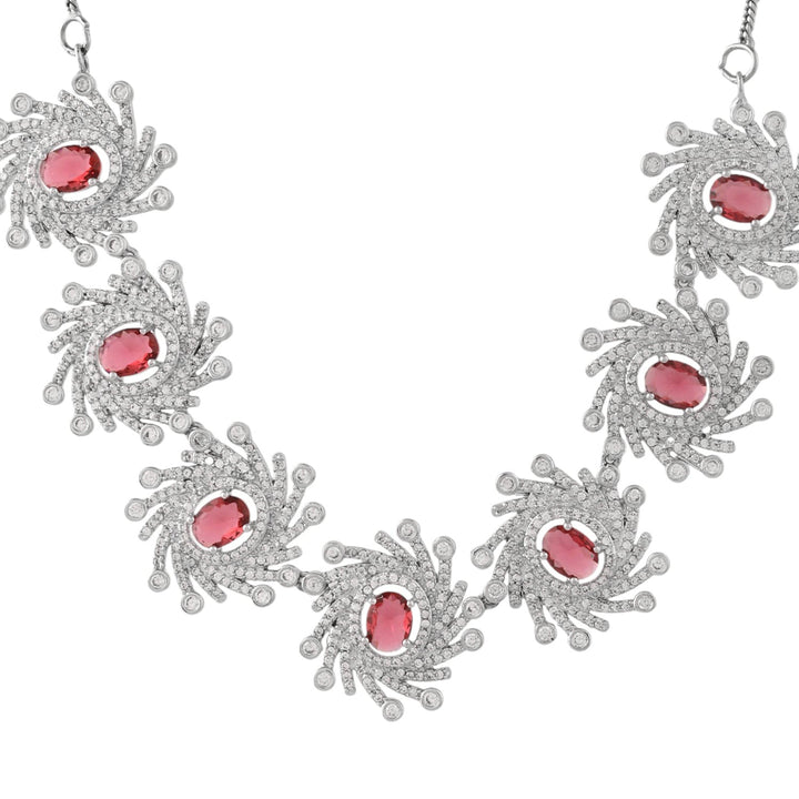Fireworks Magenta Magic Necklace Set | SHOBITAM