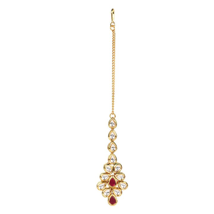 Premium Kundan Elegance Gold Plated Necklace Set | SHOBITAM