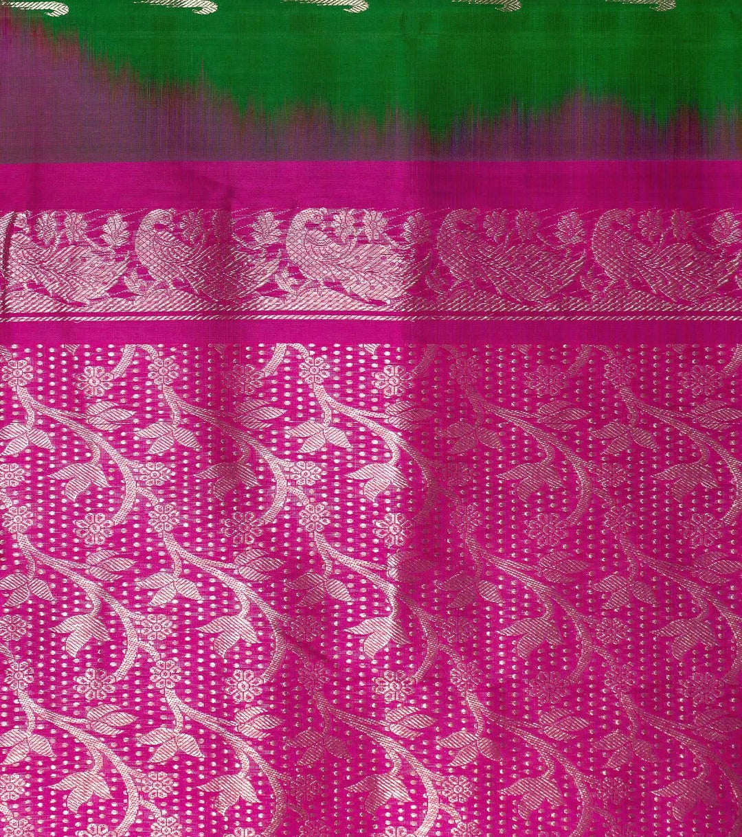 Green Paithani Border Venkatagiri Silk Saree Meenakshi | SILK MARK CERTIFIED | SHOBITAM
