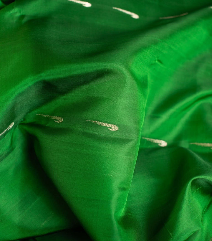 Green Paithani Border Venkatagiri Silk Saree Meenakshi | SILK MARK CERTIFIED | SHOBITAM