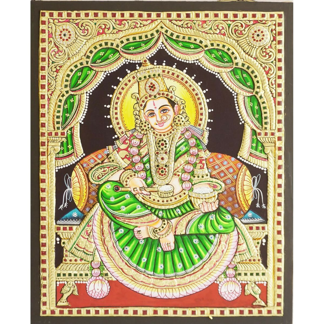 TANJORE PAINTING ANNAPOORNE 12*15 | SHOBITAM