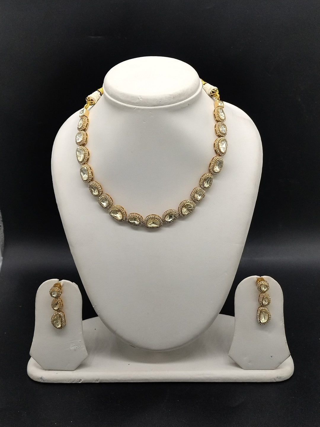 Kundan Style Choker Necklace Set – Elegant AD Designer Jewellery | SHOBITAM