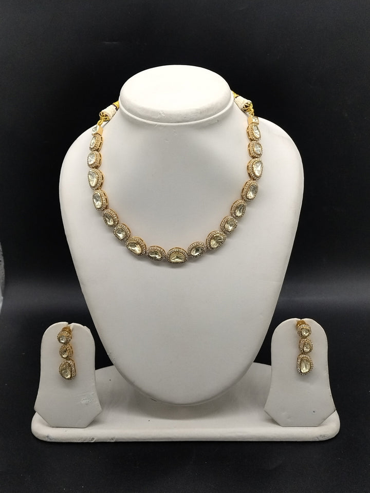 Kundan Style Choker Necklace Set – Elegant AD Designer Jewellery | SHOBITAM