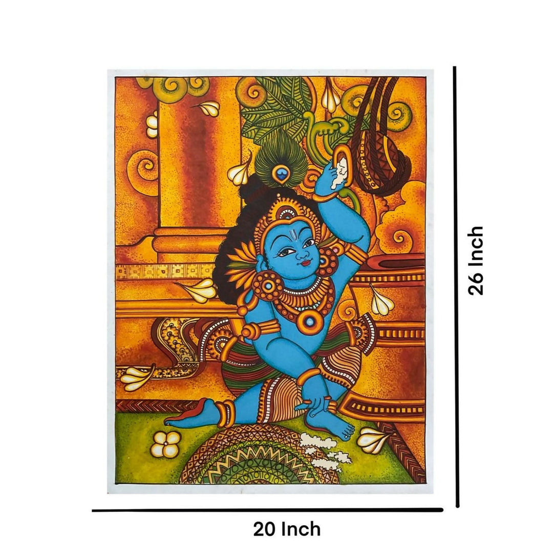 MURAL PAINTING BUTTER KRISHNA 26*20 | SHOBITAM