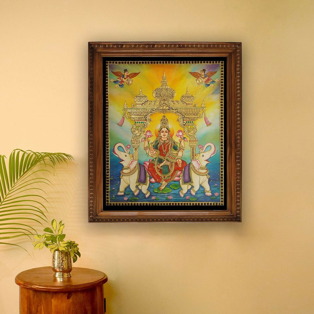 CANVAS PRINT GAJA LAKSHMI 30*24 | SHOBITAM