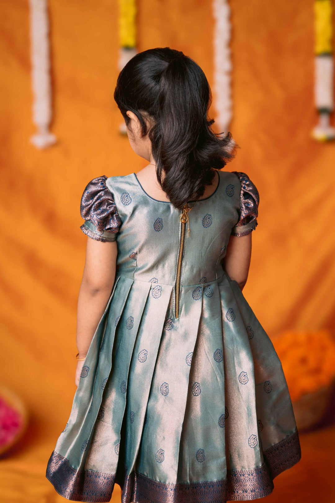 Yamini Turquoise Blue Frock Mini | Made to Order | SHOBITAM