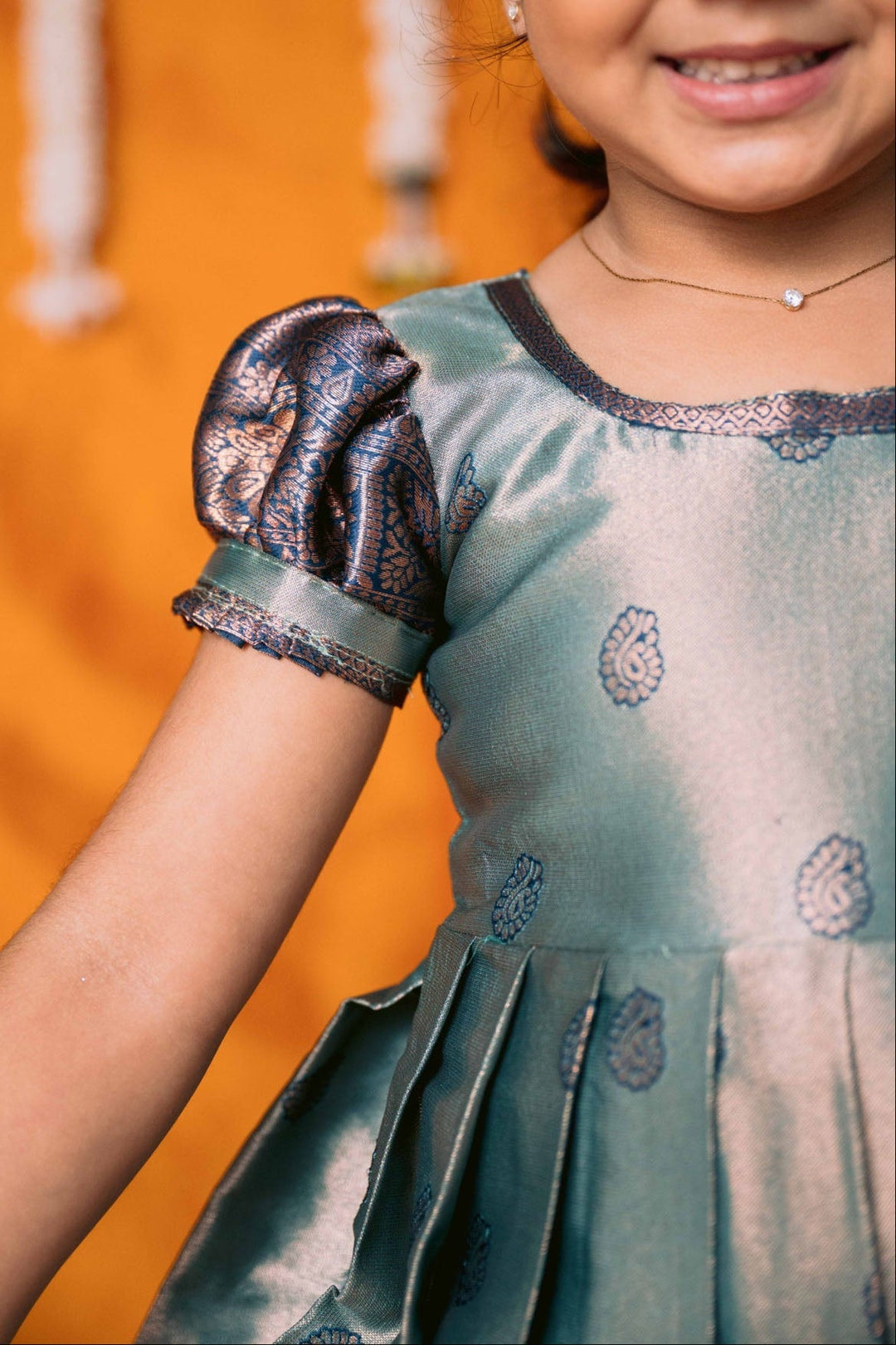 Yamini Turquoise Blue Frock Mini | Made to Order | SHOBITAM