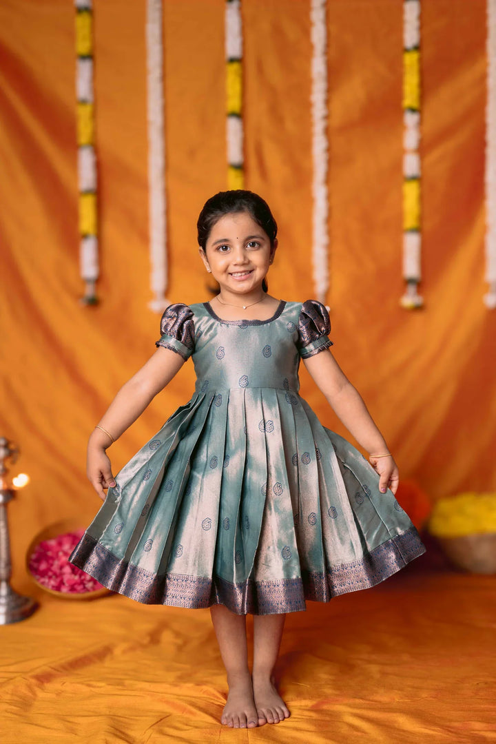 Yamini Turquoise Blue Frock Mini | Made To Order