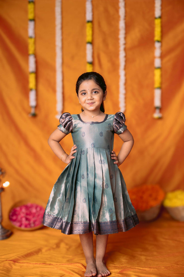 Yamini Turquoise Blue Frock Mini | Made to Order | SHOBITAM