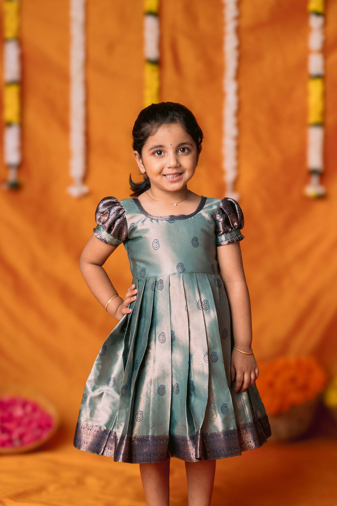 Yamini Turquoise Blue Frock Mini | Made to Order | SHOBITAM