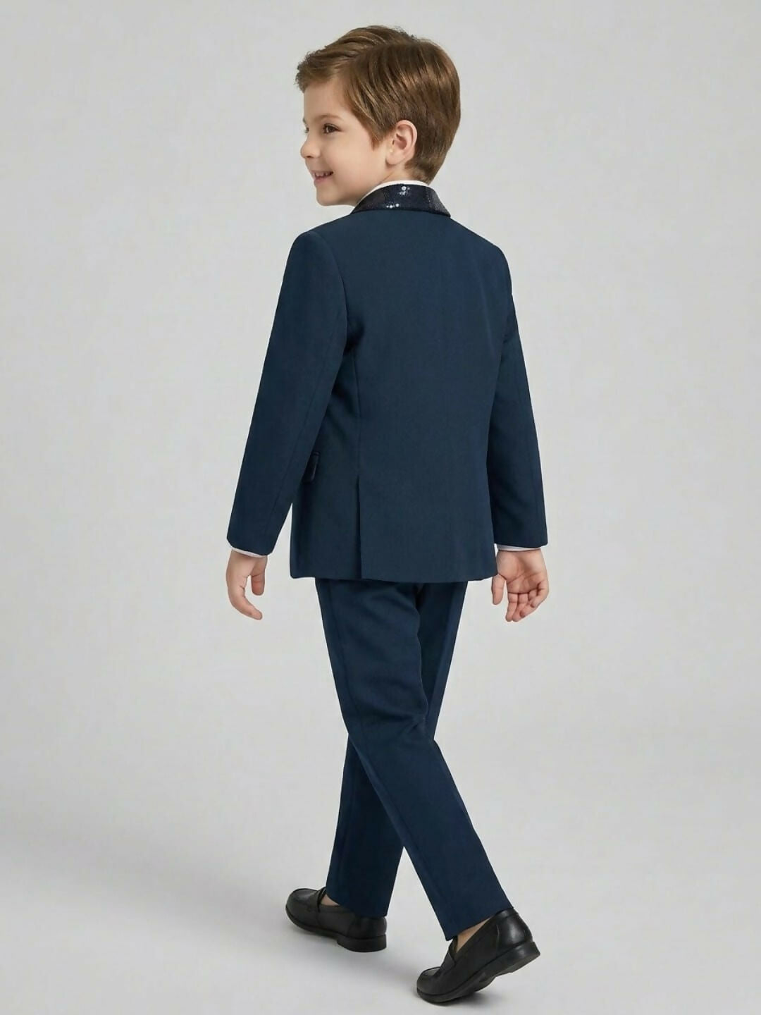 Boys Formal Suit Set with Blazer, Waistcoat, Dress Shirt, Trousers & Bow Tie | SHOBITAM