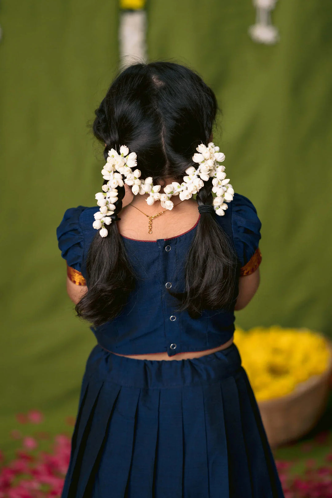 Ezhili Navy Croptop & Skirt mini | Made To Order