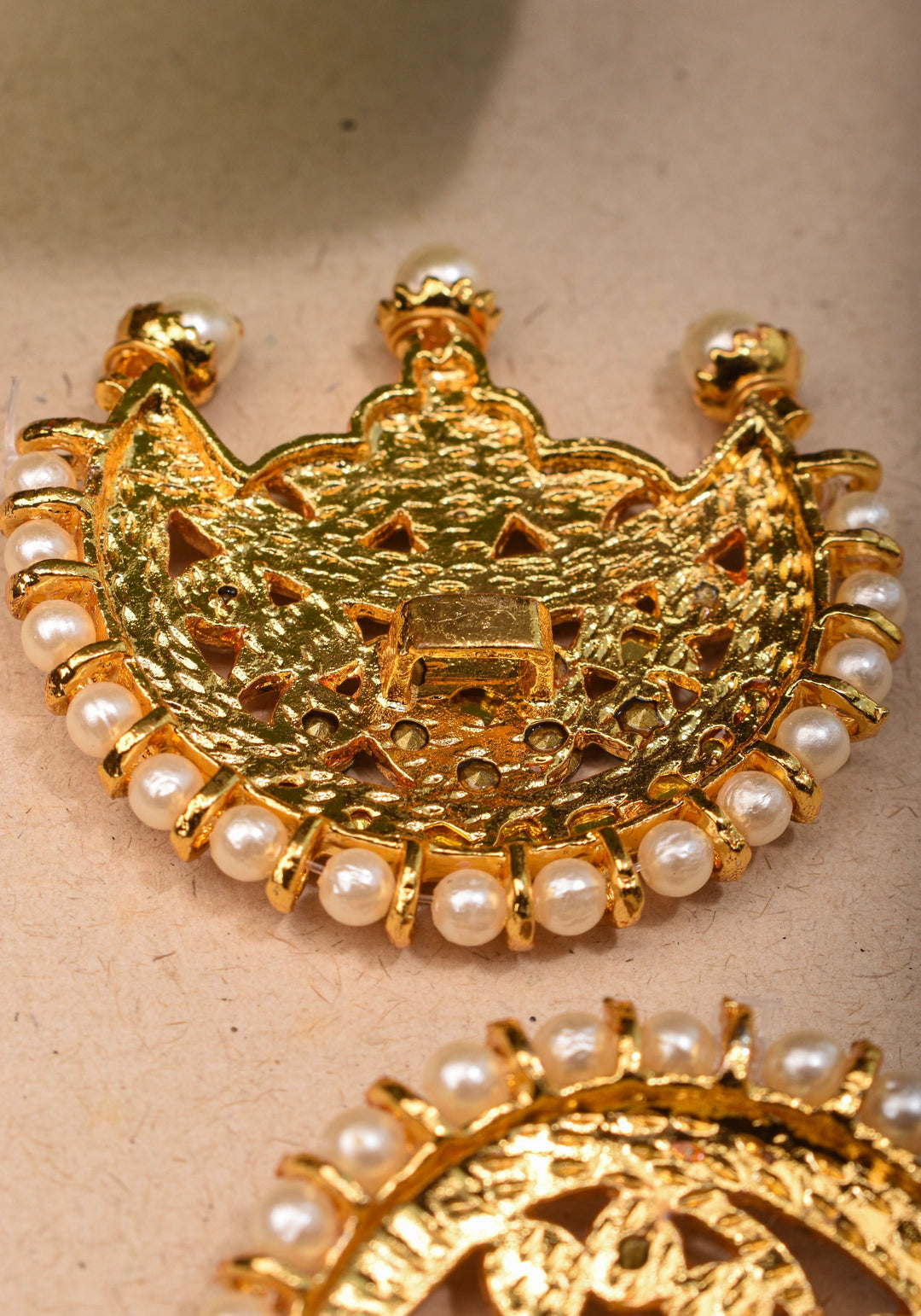 Suryan and Chandran Traditional Indian Hair Accessories with Kemp Stones and Pearls