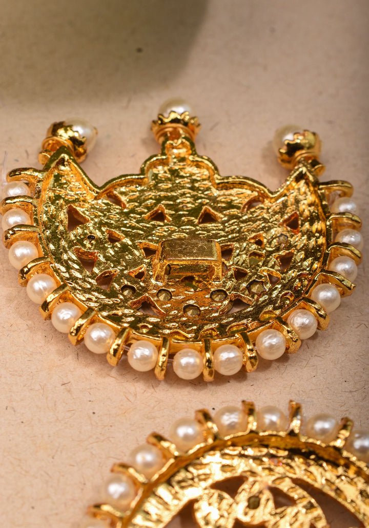 Suryan and Chandran Traditional Indian Hair Accessories with Kemp Stones and Pearls