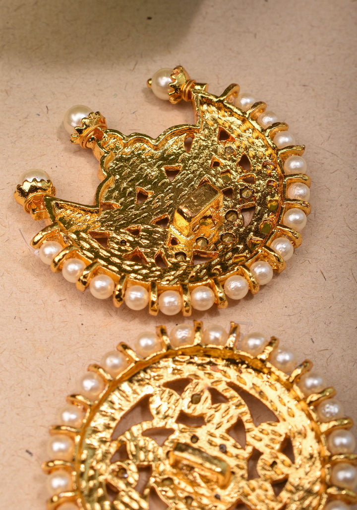 Suryan and Chandran Traditional Indian Hair Accessories with Kemp Stones and Pearls