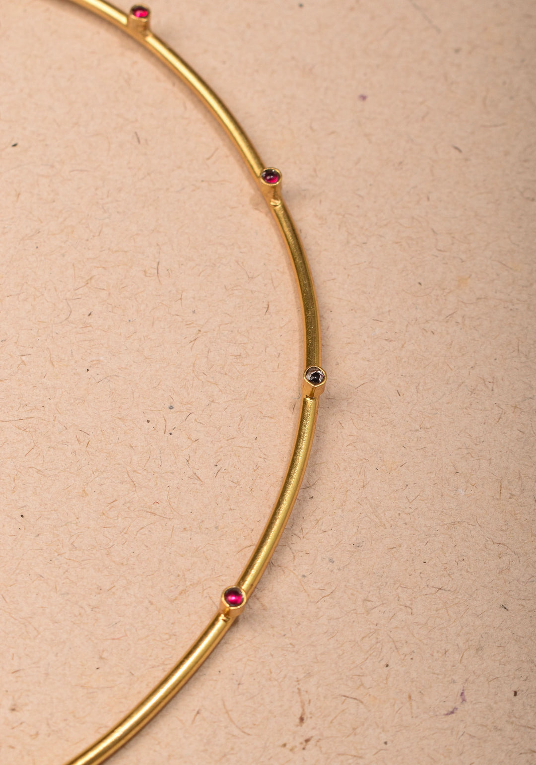 Siva Parivar with Nandi Jadau Pendant on Wire base Necklace with green and pink stone details | Shobitam Jewelry
