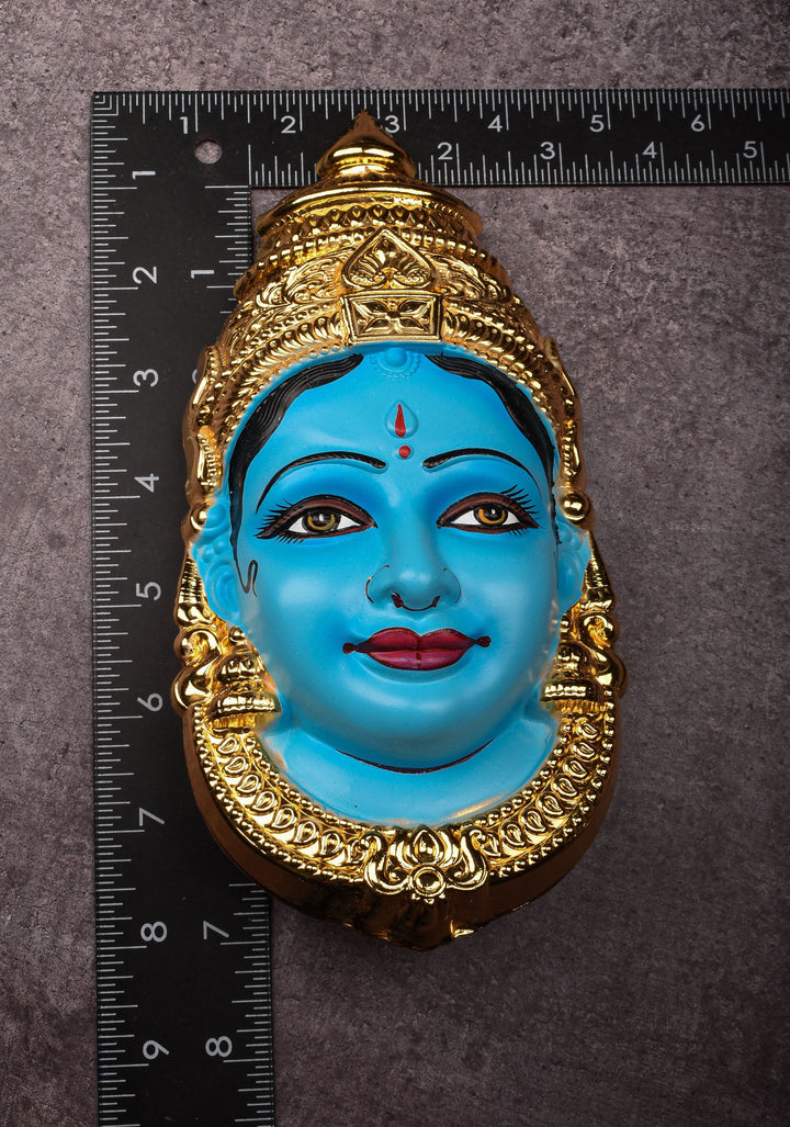 Varalakshmi Hand Painted Amman Face with gold Crown and Jewelry Decoration