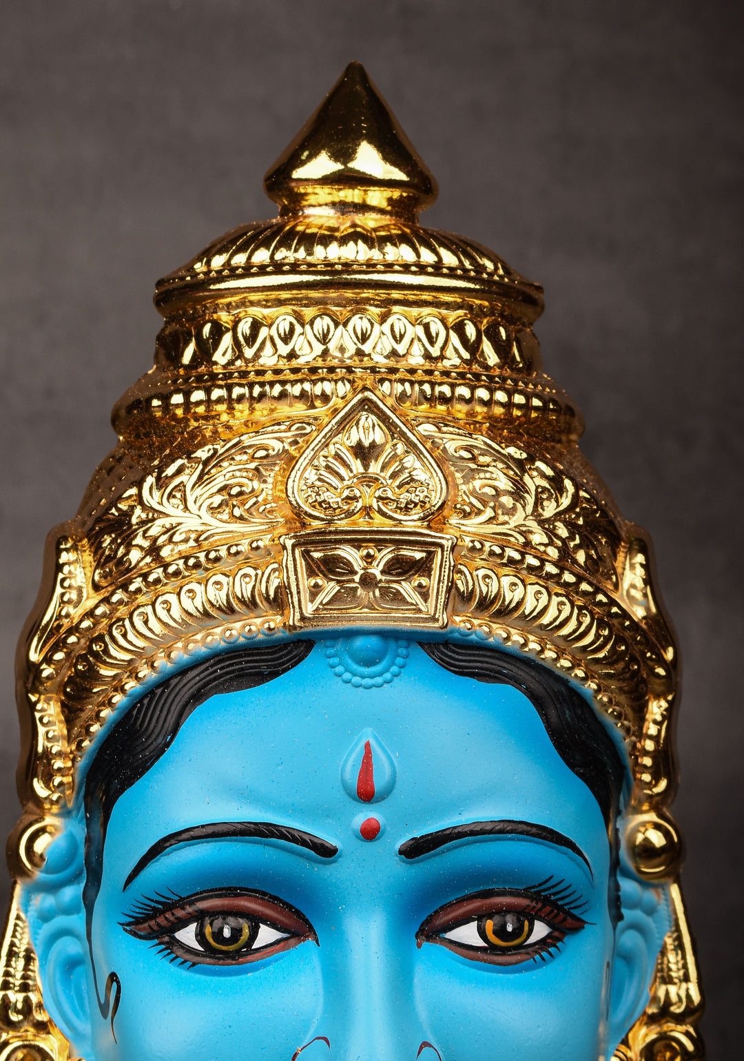 Varalakshmi Hand Painted Amman Face with gold Crown and Jewelry Decoration