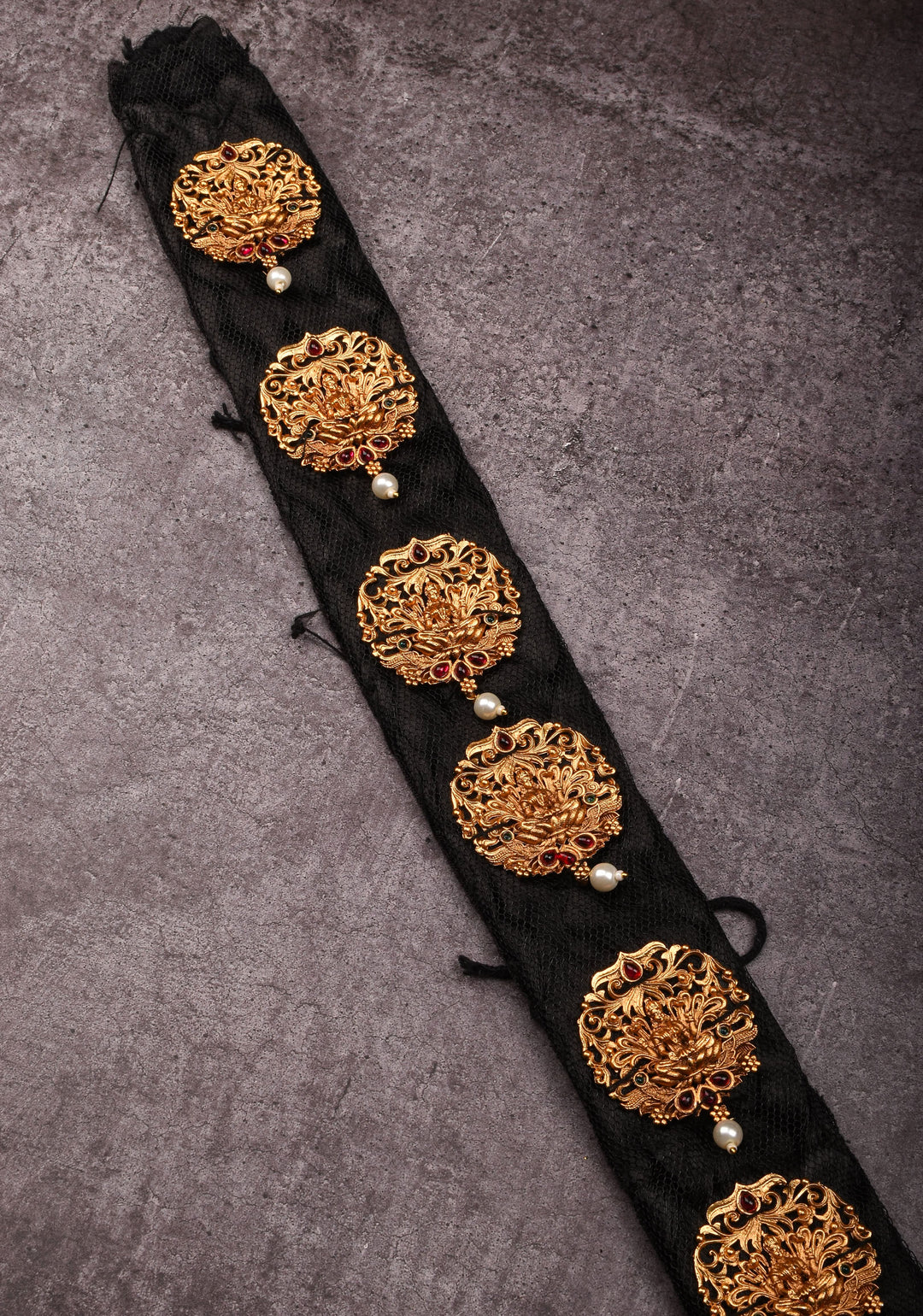 27" Varalakshmi Pooja Decoration Braided Hair Extension with jewels