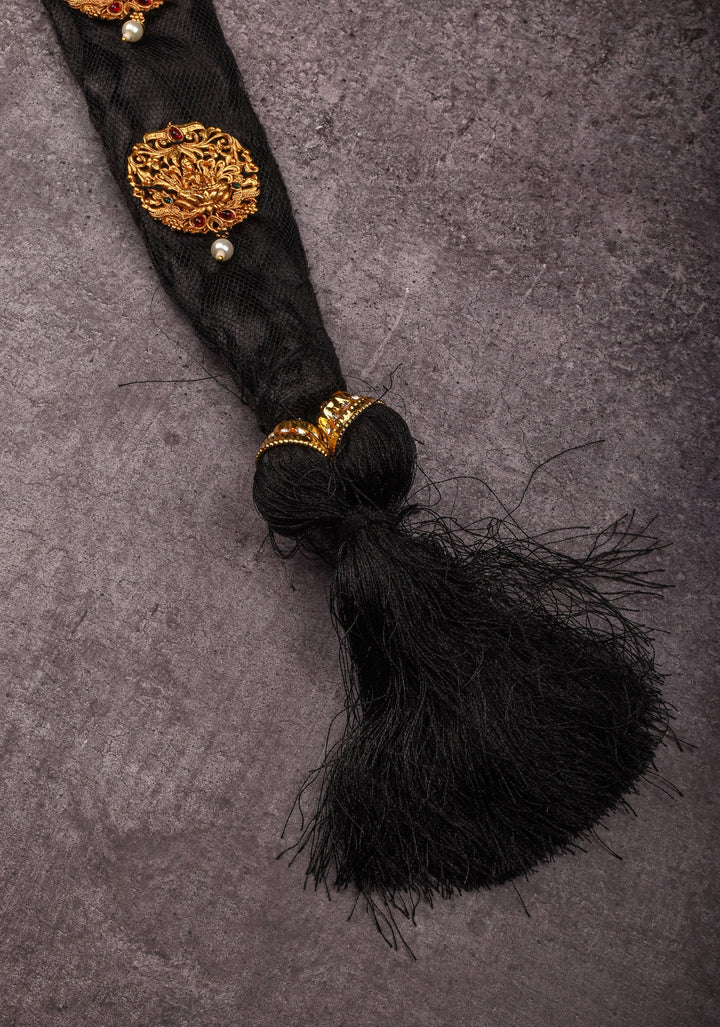 27" Varalakshmi Pooja Decoration Braided Hair Extension with jewels
