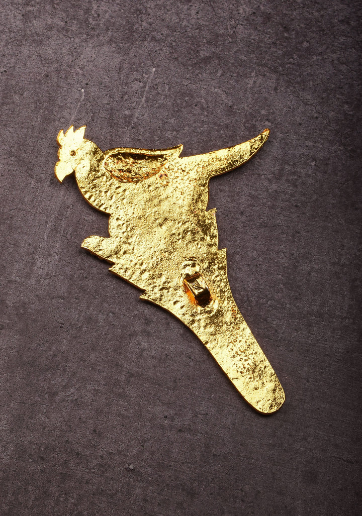 4.5" Varalakshmi Pooja Decoration Stone Studded Parrot