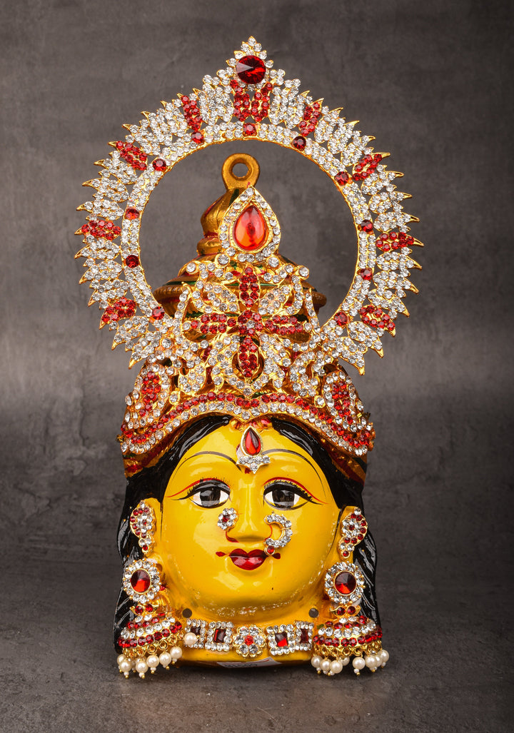 Varalakshmi  Haldi Amman Face with Crown and Jewelry Stone Decoration