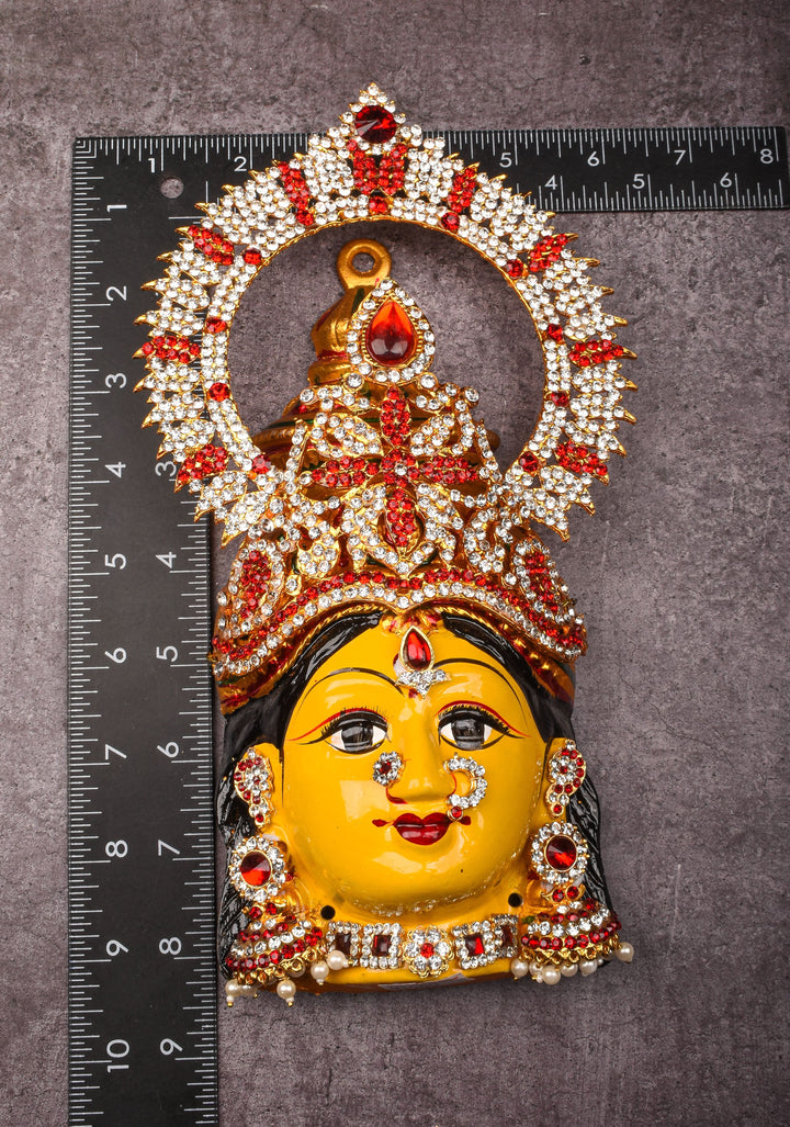 Varalakshmi  Haldi Amman Face with Crown and Jewelry Stone Decoration