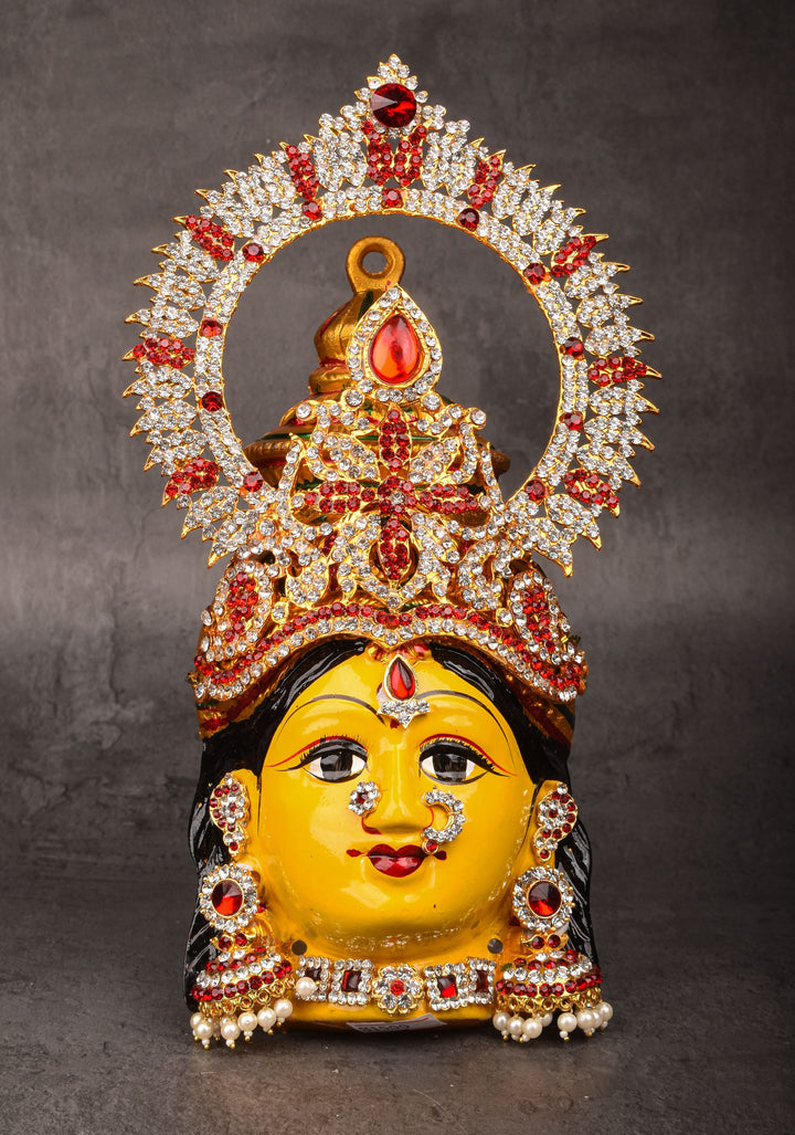 Varalakshmi  Haldi Amman Face with Crown and Jewelry Stone Decoration