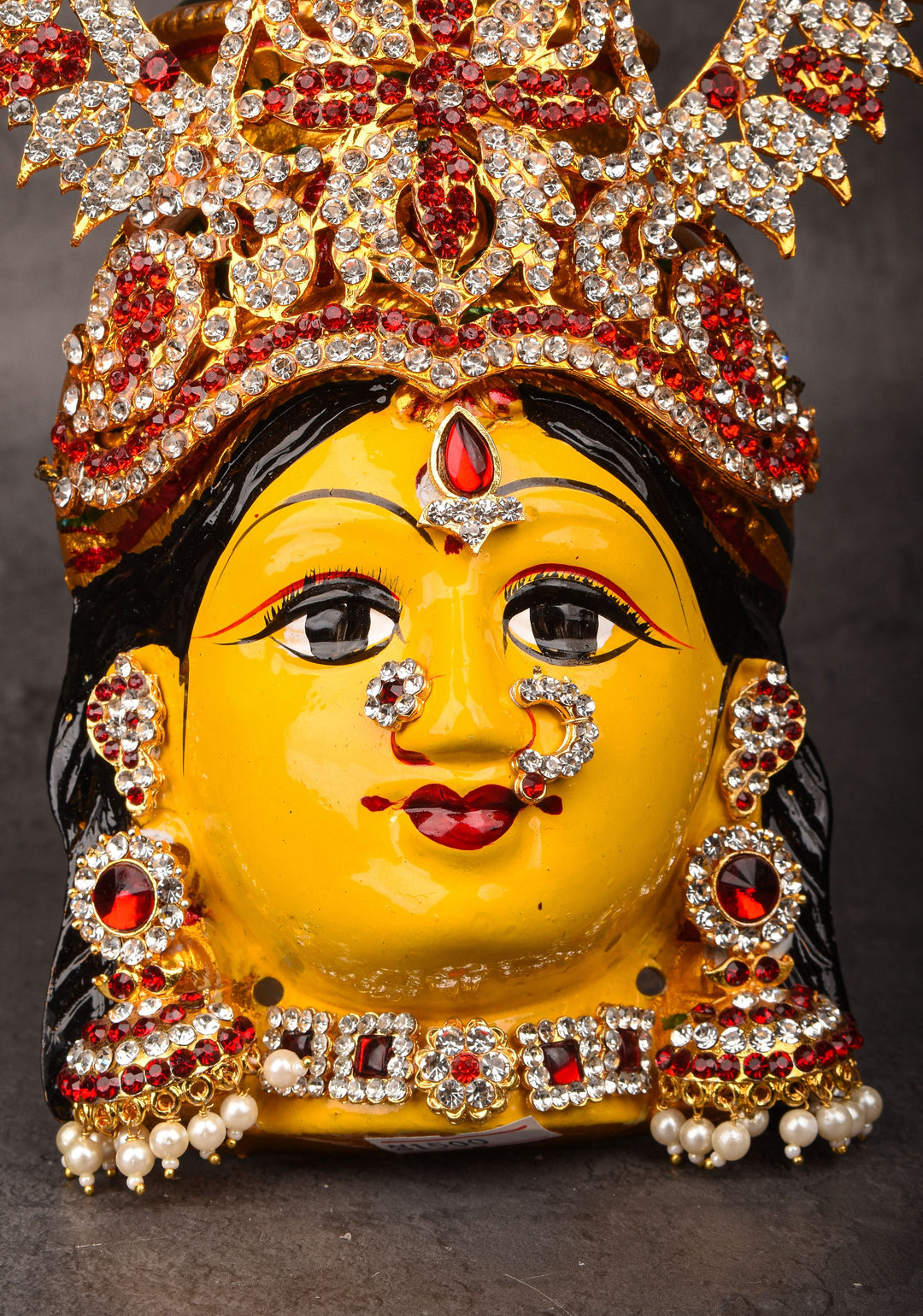 Varalakshmi  Haldi Amman Face with Crown and Jewelry Stone Decoration