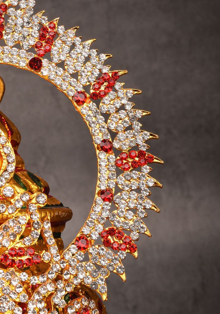 Varalakshmi  Haldi Amman Face with Crown and Jewelry Stone Decoration