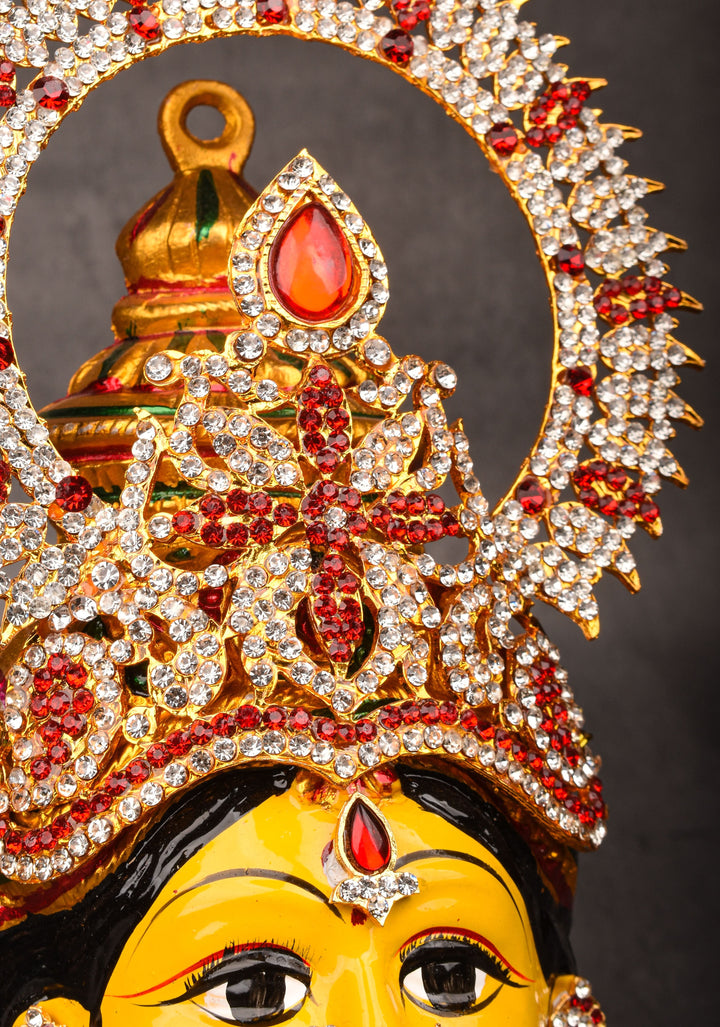Varalakshmi  Haldi Amman Face with Crown and Jewelry Stone Decoration