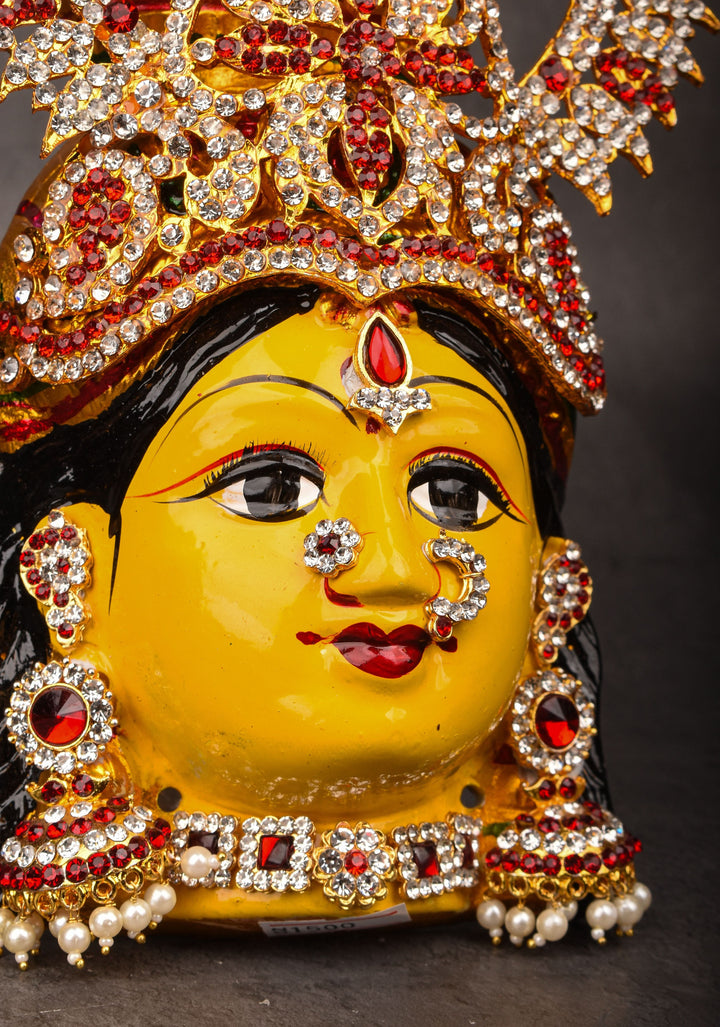 Varalakshmi  Haldi Amman Face with Crown and Jewelry Stone Decoration