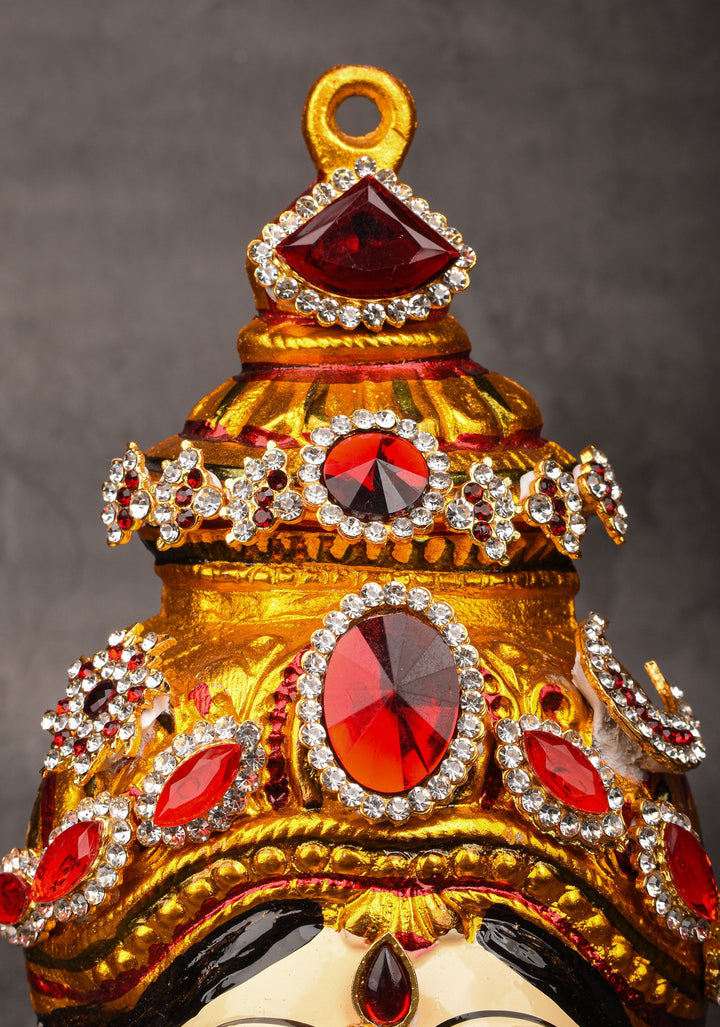 Varalakshmi  Amman Face with Crown and Jewelry Stone Decoration