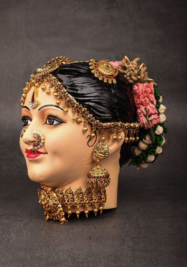 Varalakshmi Amman Face -Elaborate with Jewelry Stone Decoration