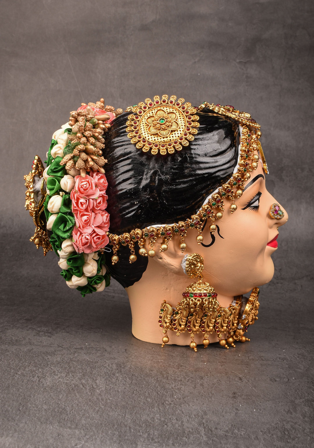 Varalakshmi Amman Face -Elaborate with Jewelry Stone Decoration