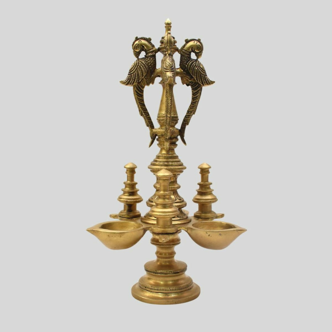 BRASS PEACOCK DIYA 12*7*7 | SHOBITAM