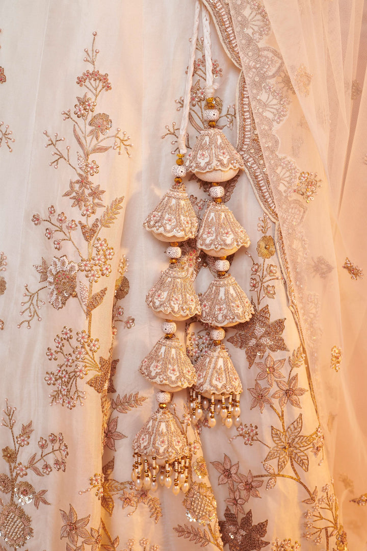 Irene Ivory Lehenga with Dori embroidery, Customizable, Made to Order