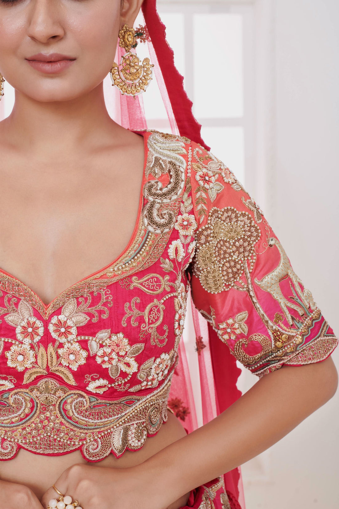 Rosaline Ombre Lehenga with embroidery, Customizable, Made to Order
