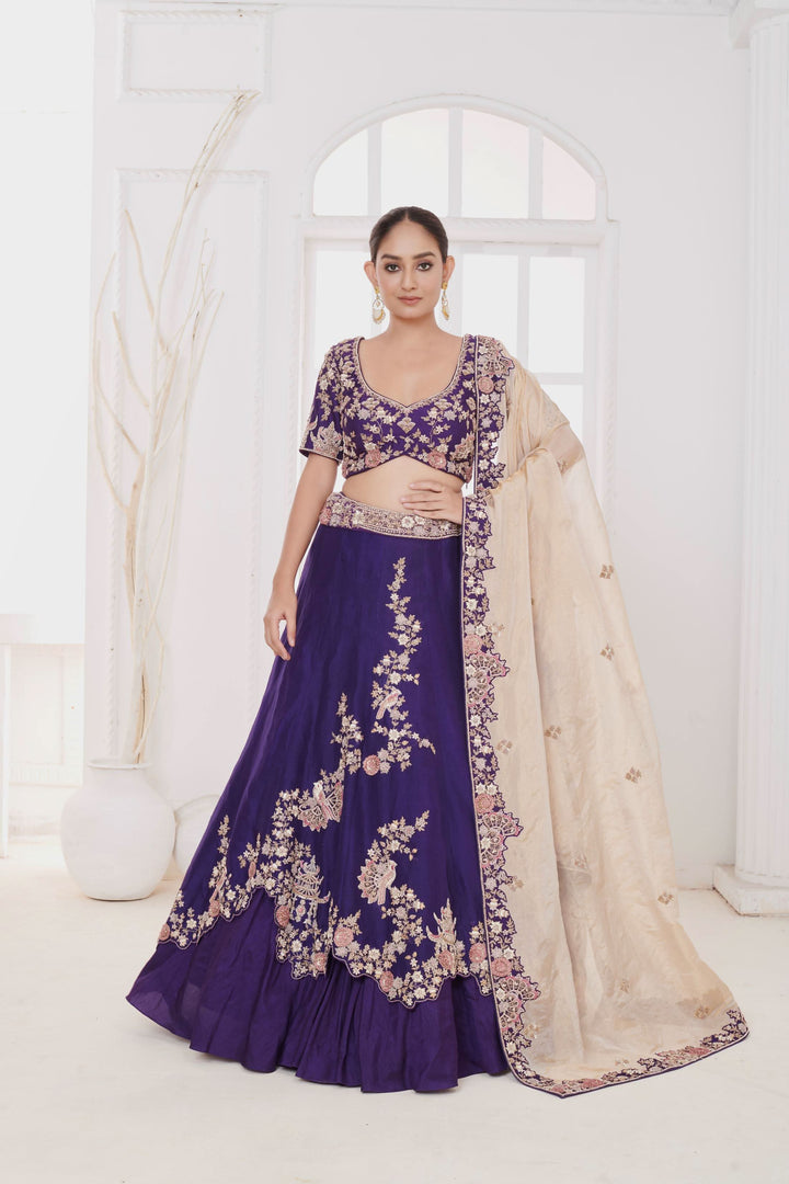 Faiza Lehenga with embroidery, Customizable, Made to Order