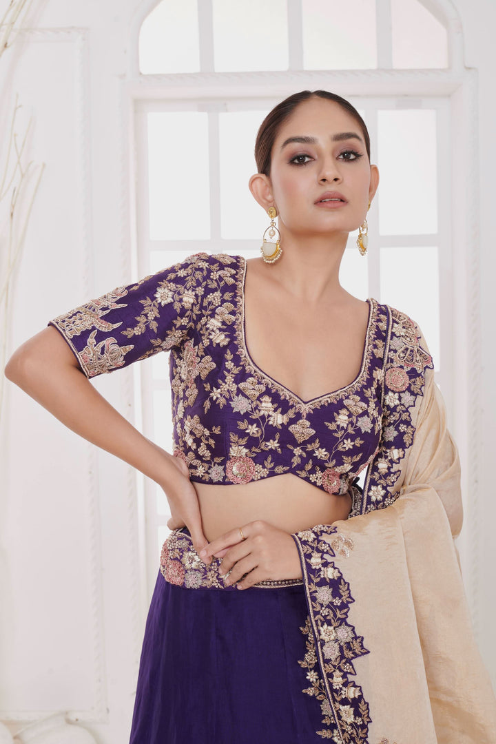 Faiza Lehenga with embroidery, Customizable, Made to Order