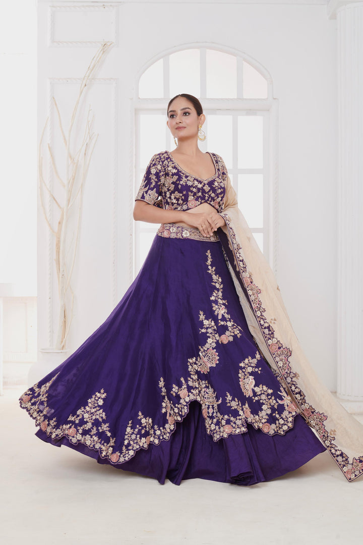 Faiza Lehenga with embroidery, Customizable, Made to Order