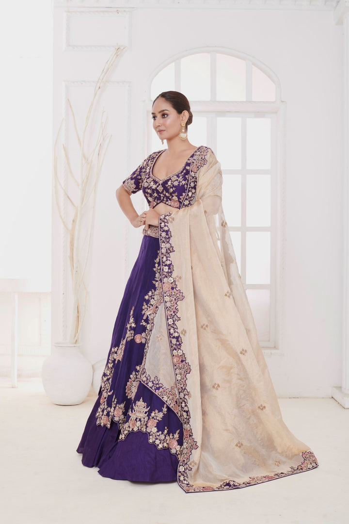 Faiza Lehenga with embroidery, Customizable, Made to Order