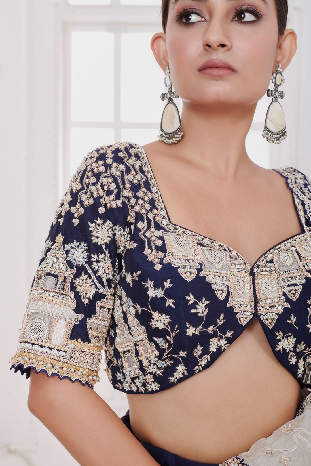 Noori Zardosi Lehenga with embroidery, Customizable, Made to Order