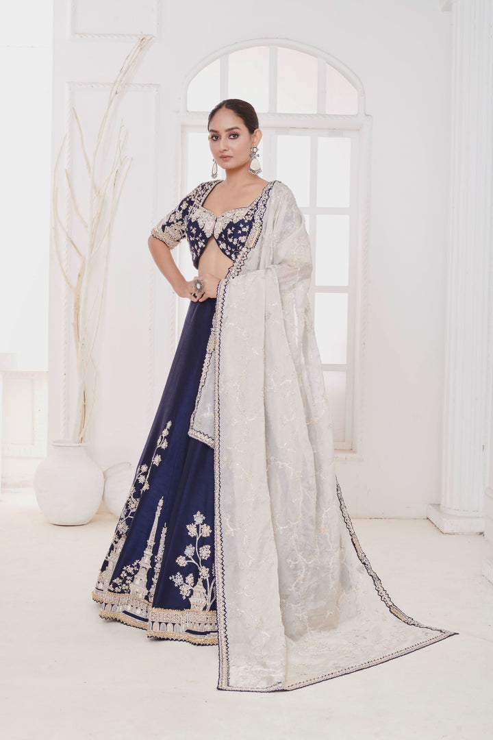 Noori Zardosi Lehenga with embroidery, Customizable, Made to Order