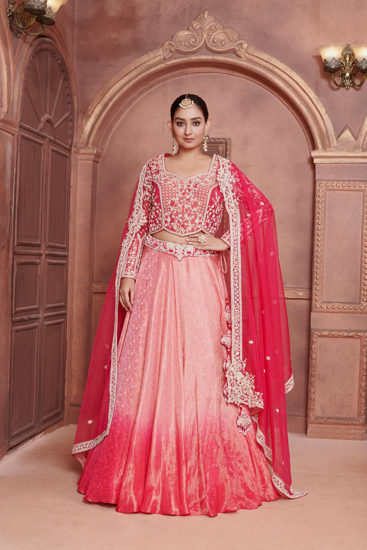 Lillian Lehenga with Resham embroidery, Customizable, Made to Order