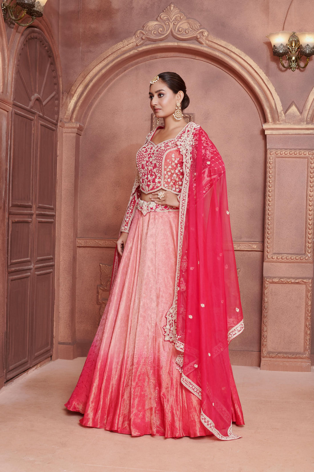 Lillian Lehenga with Resham embroidery, Customizable, Made to Order